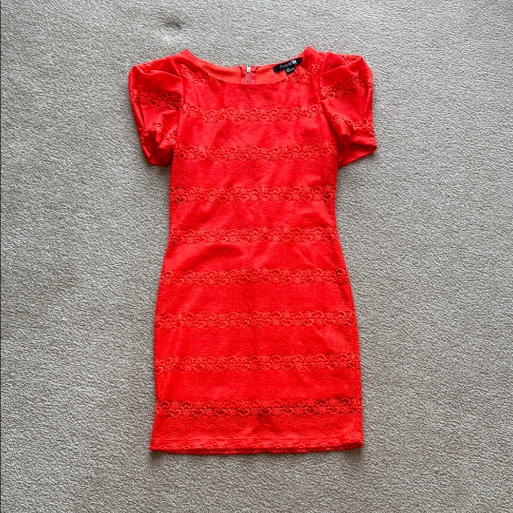 🧁Forever 21 Red Lace Mini Dress